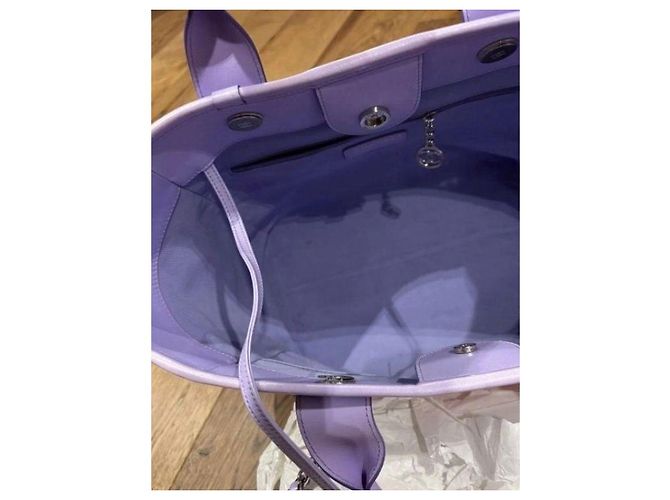 Cambon Borsa Deauville in pelle ombré di Chanel Rosa Porpora - vista 8