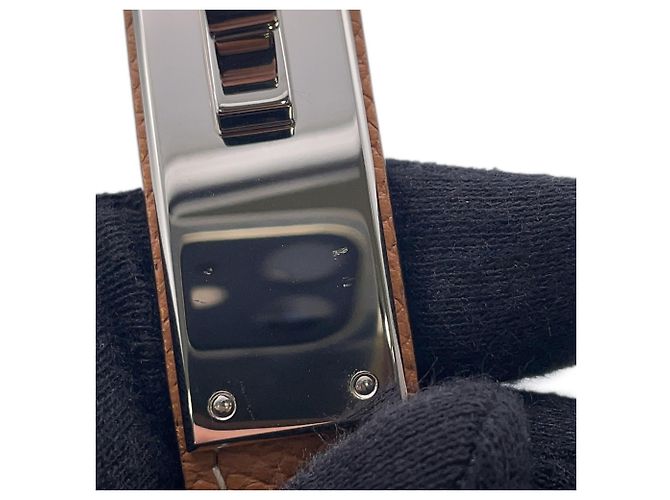 Hermès Hermes Kelly Gürtel aus goldfarbenem Epsom-Leder Golden - Ansicht 7