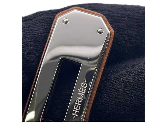 Hermès Hermes Kelly Gürtel aus goldfarbenem Epsom-Leder Golden - Ansicht 8