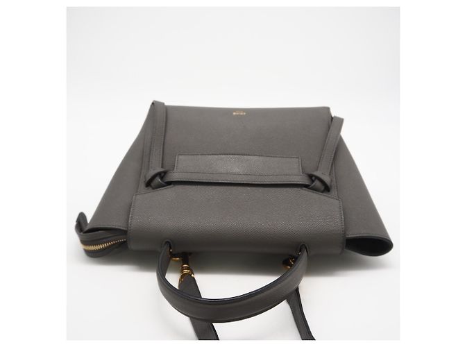 Belt Bag Céline Graue Leder-Gürteltasche Micro von CELINE Braun - Ansicht 10