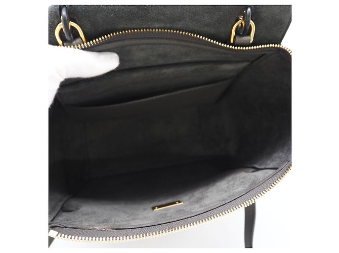Belt Bag Céline Graue Leder-Gürteltasche Micro von CELINE Braun - Ansicht 12