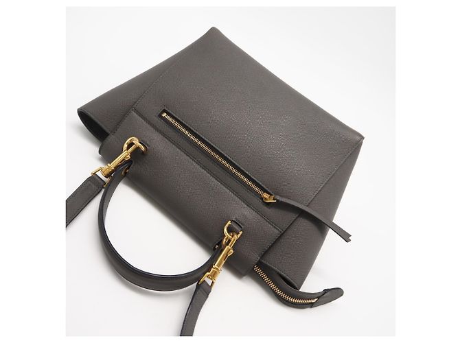 Belt Bag Céline Graue Leder-Gürteltasche Micro von CELINE Braun - Ansicht 2