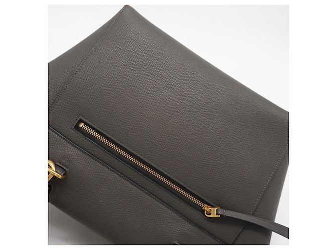 Belt Bag Céline Graue Leder-Gürteltasche Micro von CELINE Braun - Ansicht 3