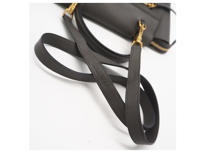 Belt Bag Céline Graue Leder-Gürteltasche Micro von CELINE Braun - Ansicht 5