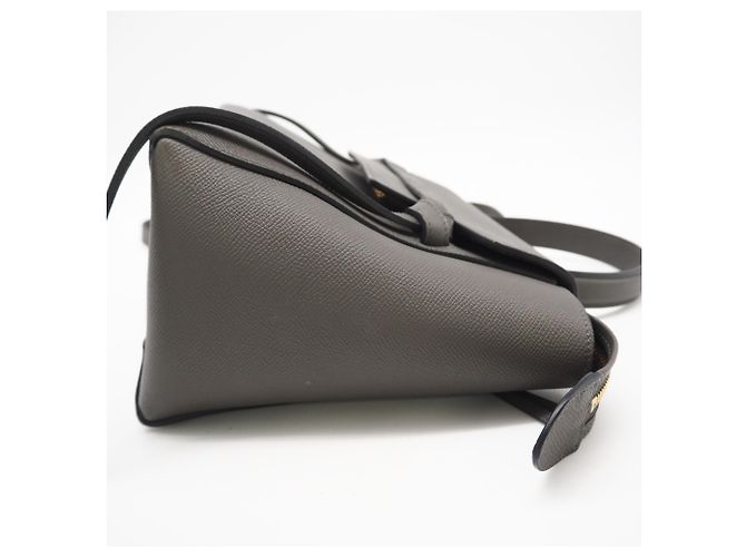 Belt Bag Céline Graue Leder-Gürteltasche Micro von CELINE Braun - Ansicht 8