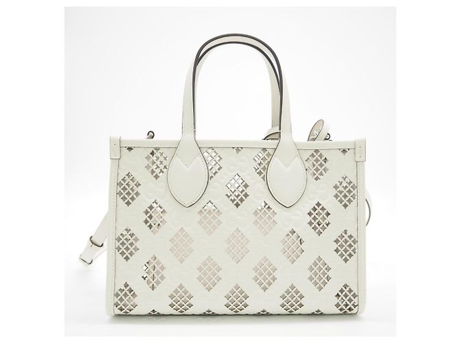 Borsa Tote Piccola Ophidia di GUCCI Bianco - vista 5