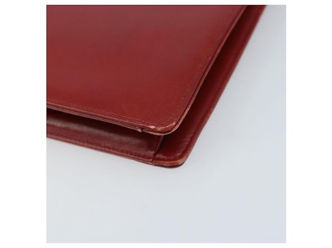 Borsa a mano Christian Dior in pelle rossa e oro Auth LNZ689 Rosso D'oro - vista 10