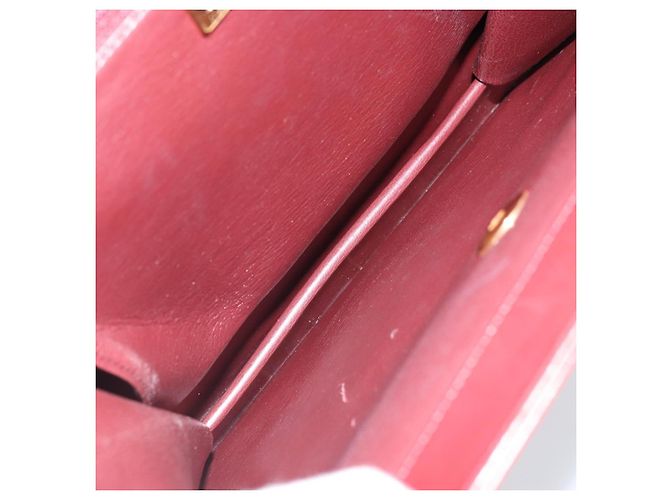 Borsa a mano Christian Dior in pelle rossa e oro Auth LNZ689 Rosso D'oro - vista 16