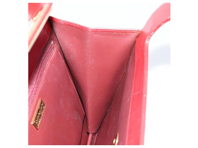 Borsa a mano Christian Dior in pelle rossa e oro Auth LNZ689 Rosso D'oro - vista 17