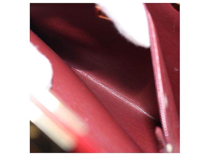 Borsa a mano Christian Dior in pelle rossa e oro Auth LNZ689 Rosso D'oro - vista 20