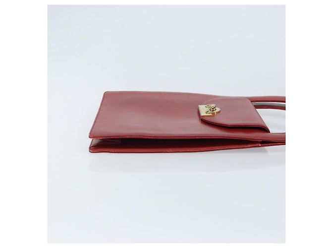 Borsa a mano Christian Dior in pelle rossa e oro Auth LNZ689 Rosso D'oro - vista 4