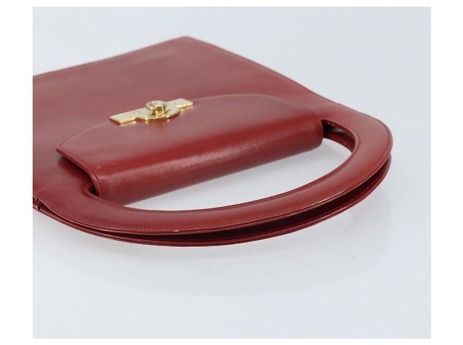 Borsa a mano Christian Dior in pelle rossa e oro Auth LNZ689 Rosso D'oro - vista 7