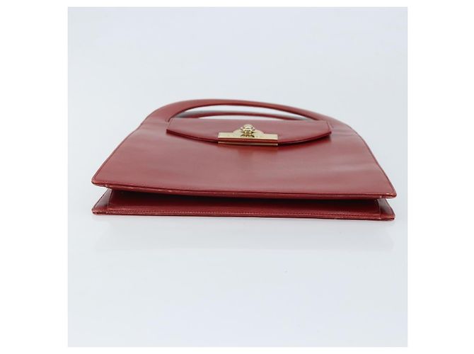 Borsa a mano Christian Dior in pelle rossa e oro Auth LNZ689 Rosso D'oro - vista 9