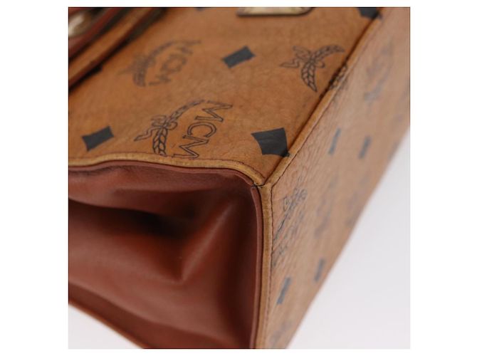 Sac à main MCM Vicetos Logogram en cuir PVC 2 en 1 marron or Auth ARZ491 Doré - vue 12