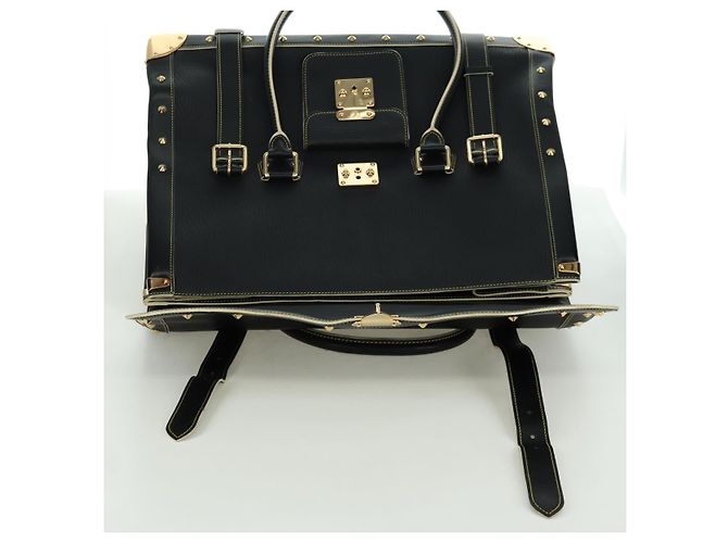 LOUIS VUITTON Borsa a Mano Suhari Extravagan in Pelle Nera LV Auth AMZ548SM Nero - vista 10