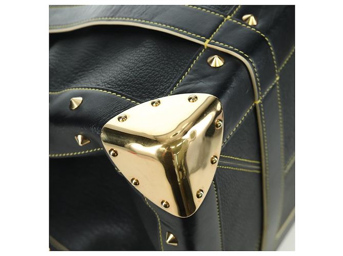 LOUIS VUITTON Borsa a Mano Suhari Extravagan in Pelle Nera LV Auth AMZ548SM Nero - vista 16