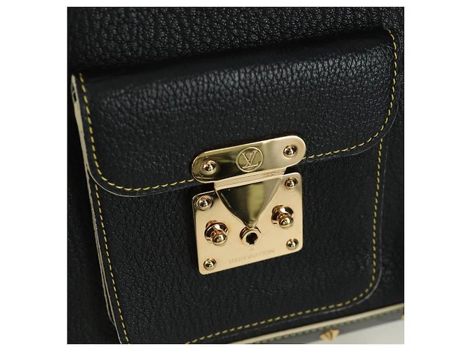 LOUIS VUITTON Borsa a Mano Suhari Extravagan in Pelle Nera LV Auth AMZ548SM Nero - vista 18
