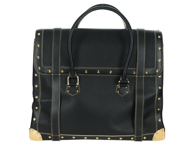 LOUIS VUITTON Borsa a Mano Suhari Extravagan in Pelle Nera LV Auth AMZ548SM Nero - vista 2