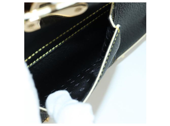 LOUIS VUITTON Borsa a Mano Suhari Extravagan in Pelle Nera LV Auth AMZ548SM Nero - vista 20