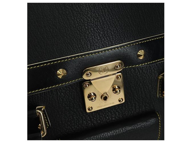 LOUIS VUITTON Borsa a Mano Suhari Extravagan in Pelle Nera LV Auth AMZ548SM Nero - vista 21