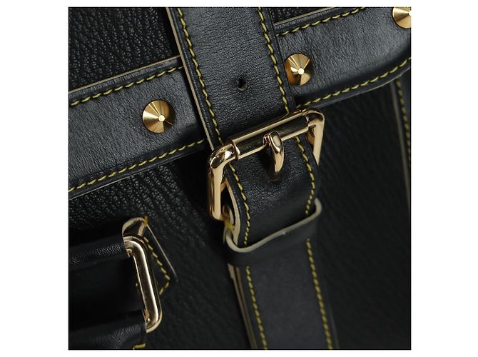 LOUIS VUITTON Borsa a Mano Suhari Extravagan in Pelle Nera LV Auth AMZ548SM Nero - vista 22