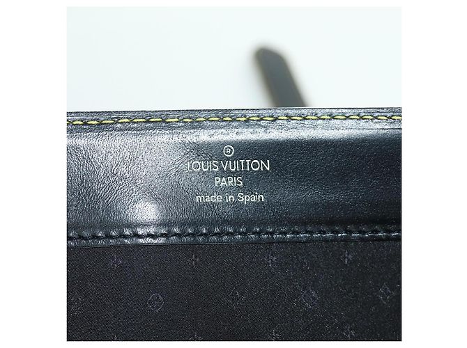 LOUIS VUITTON Borsa a Mano Suhari Extravagan in Pelle Nera LV Auth AMZ548SM Nero - vista 23