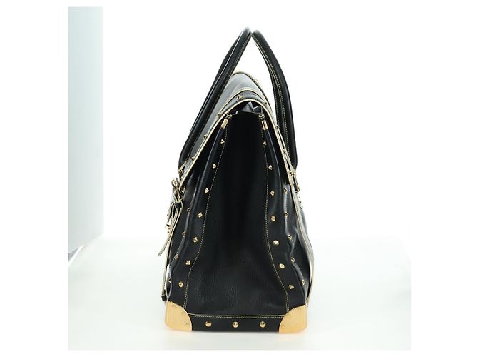 LOUIS VUITTON Borsa a Mano Suhari Extravagan in Pelle Nera LV Auth AMZ548SM Nero - vista 3