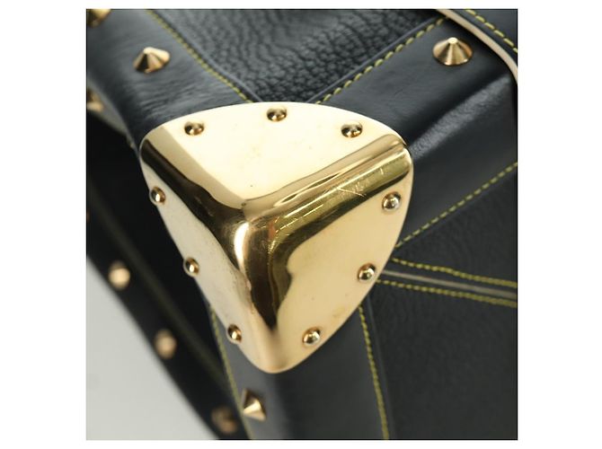 LOUIS VUITTON Borsa a Mano Suhari Extravagan in Pelle Nera LV Auth AMZ548SM Nero - vista 9