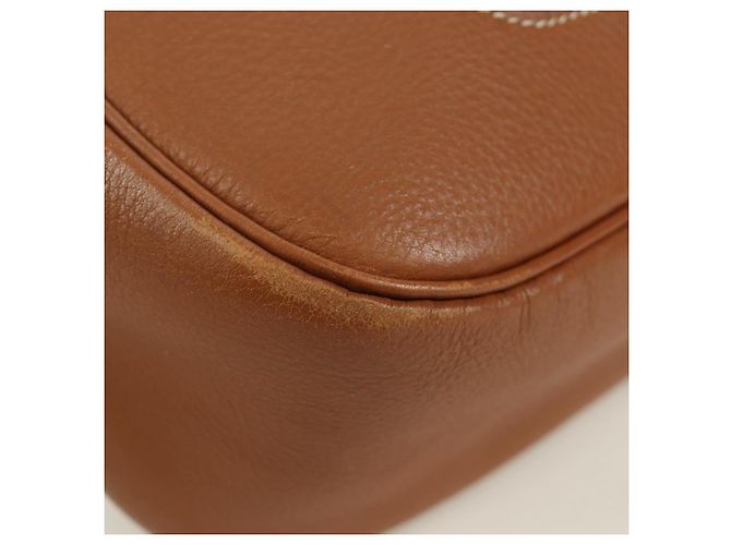 Hermès Borsa a Spalla HERMES Trim 31 in pelle Togo marrone oro Auth am11092V D'oro - vista 11