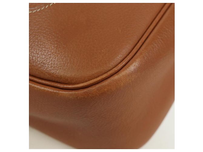 Hermès Borsa a Spalla HERMES Trim 31 in pelle Togo marrone oro Auth am11092V D'oro - vista 12