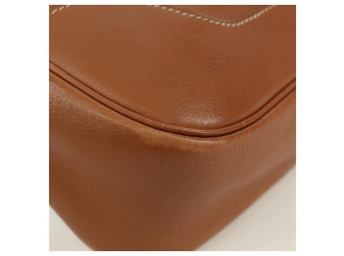 Hermès Borsa a Spalla HERMES Trim 31 in pelle Togo marrone oro Auth am11092V D'oro - vista 13