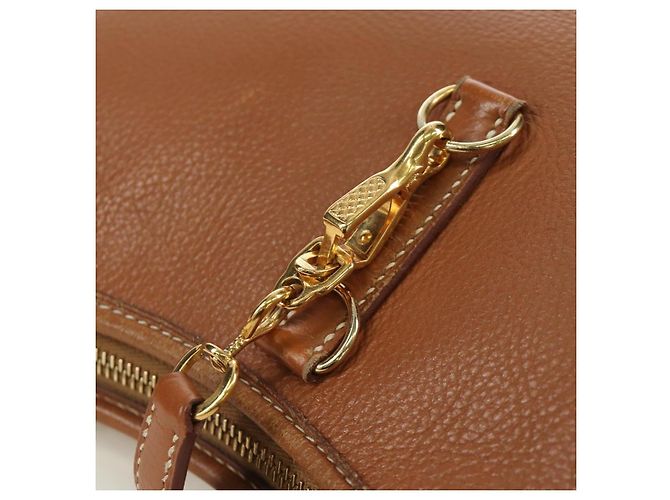 Hermès Borsa a Spalla HERMES Trim 31 in pelle Togo marrone oro Auth am11092V D'oro - vista 15
