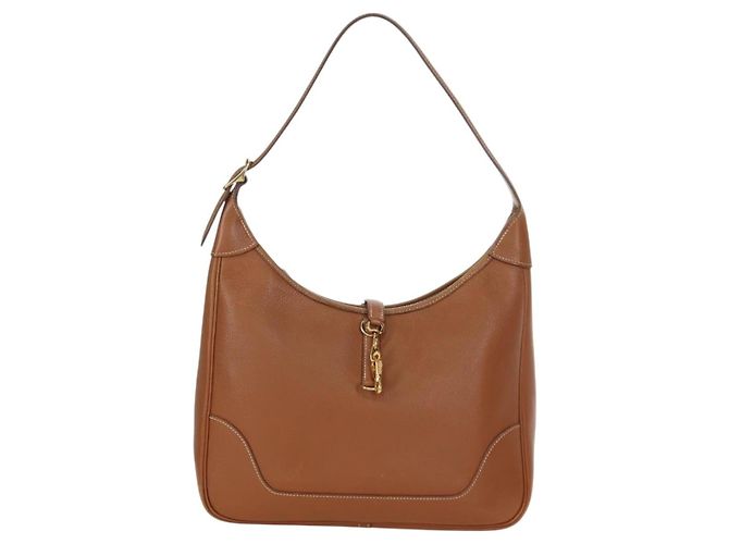 Hermès Borsa a Spalla HERMES Trim 31 in pelle Togo marrone oro Auth am11092V D'oro - vista 2