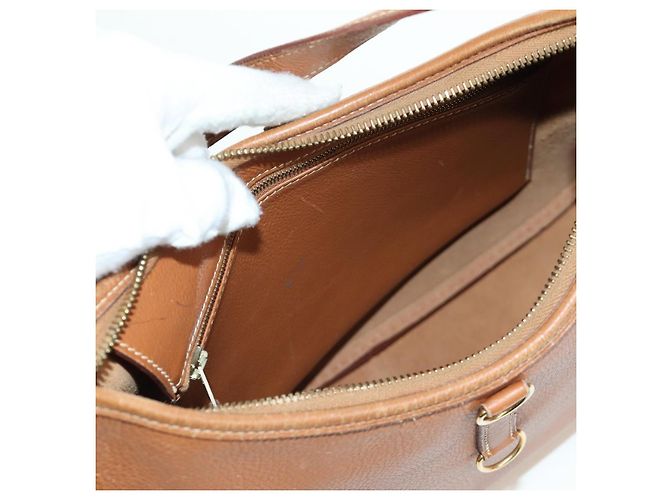 Hermès Borsa a Spalla HERMES Trim 31 in pelle Togo marrone oro Auth am11092V D'oro - vista 20