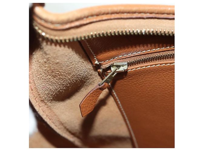 Hermès Borsa a Spalla HERMES Trim 31 in pelle Togo marrone oro Auth am11092V D'oro - vista 21