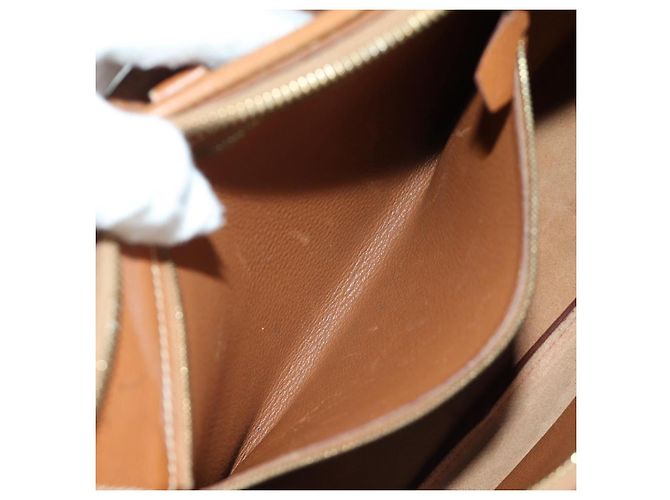 Hermès Borsa a Spalla HERMES Trim 31 in pelle Togo marrone oro Auth am11092V D'oro - vista 22
