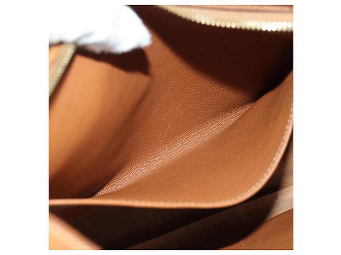Hermès Borsa a Spalla HERMES Trim 31 in pelle Togo marrone oro Auth am11092V D'oro - vista 24