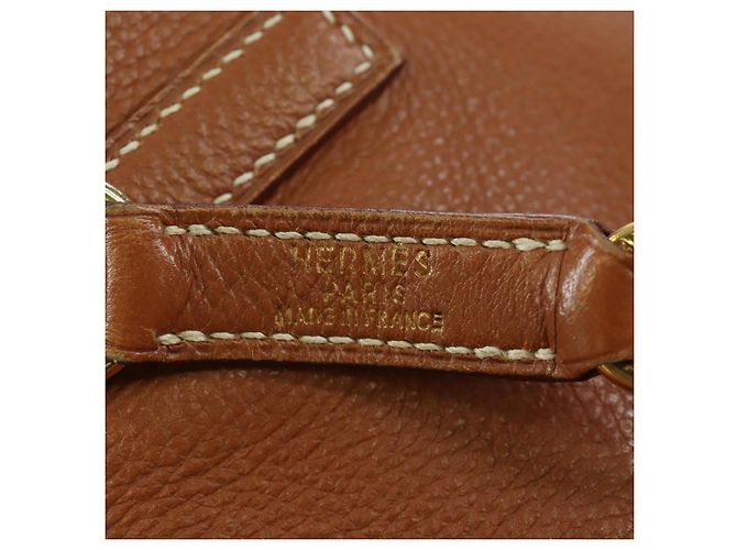 Hermès Borsa a Spalla HERMES Trim 31 in pelle Togo marrone oro Auth am11092V D'oro - vista 25