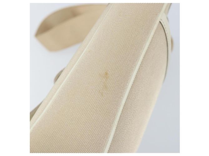 Burberry Borsa a Spalla Nova Check in Nylon Beige Argento Auth bs34138 - vista 10