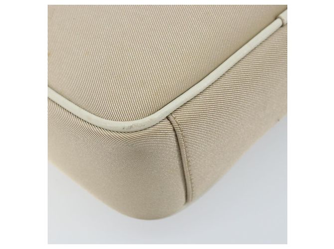 Burberry Borsa a Spalla Nova Check in Nylon Beige Argento Auth bs34138 - vista 14