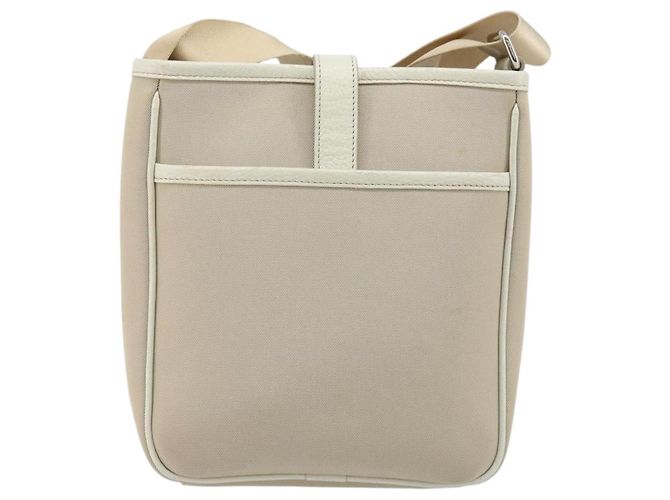Burberry Borsa a Spalla Nova Check in Nylon Beige Argento Auth bs34138 - vista 2