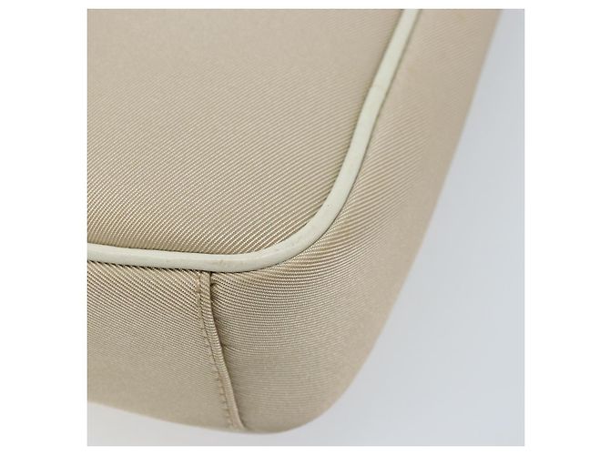 Burberry Borsa a Spalla Nova Check in Nylon Beige Argento Auth bs34138 - vista 9