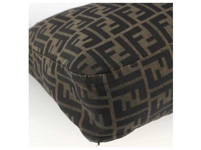 Borsa a Spalla in Tela Zucca FENDI Nera Marrone Auth BSZ546 Nero - vista 15