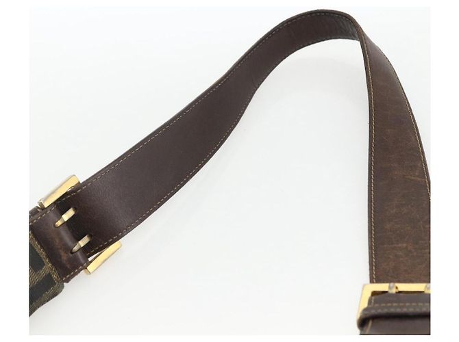 Borsa a Spalla in Tela Zucca FENDI Nera Marrone Auth BSZ546 Nero - vista 8