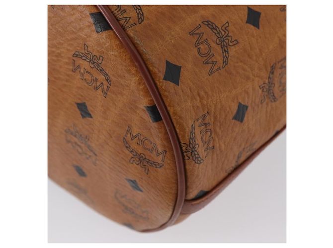 MCM Vicetos Logogram Shoulder Bag PVC Leather Brown Gold Auth BA11651 Golden - view 13