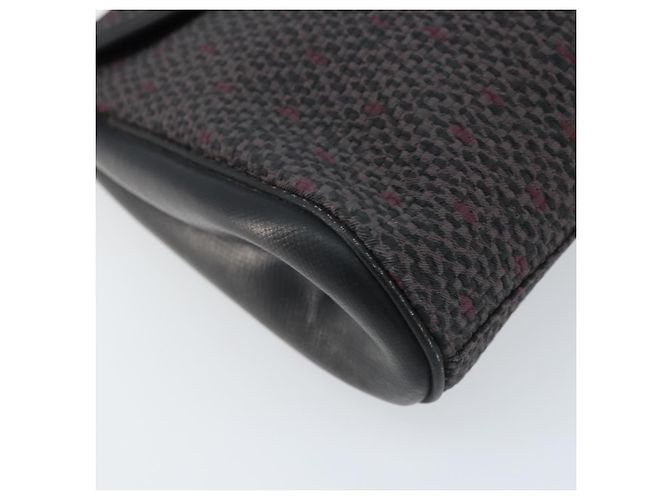 SAINT LAURENT Pochette in Pelle Tela Nera Oro Auth am11073A Nero D'oro - vista 14