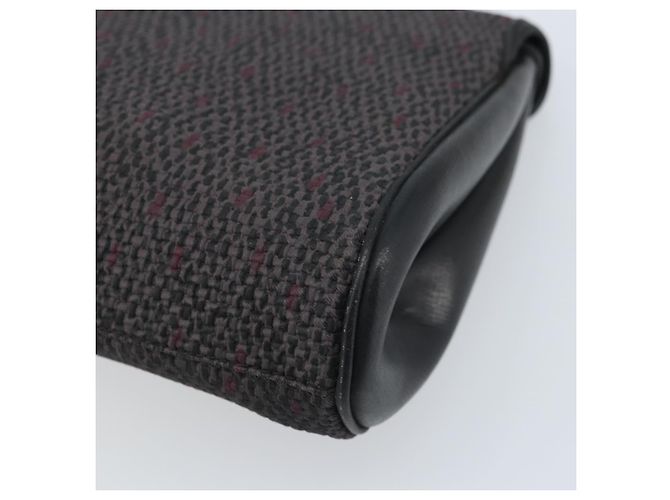 SAINT LAURENT Pochette in Pelle Tela Nera Oro Auth am11073A Nero D'oro - vista 15
