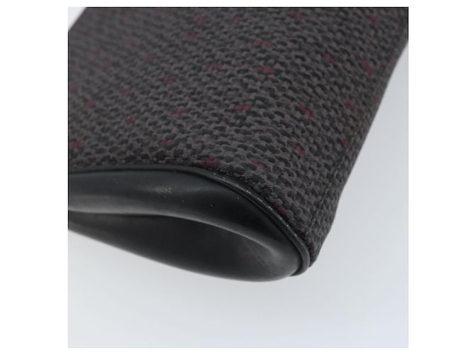 SAINT LAURENT Pochette in Pelle Tela Nera Oro Auth am11073A Nero D'oro - vista 16