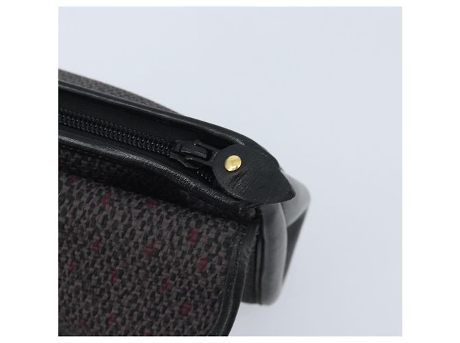 SAINT LAURENT Pochette in Pelle Tela Nera Oro Auth am11073A Nero D'oro - vista 17