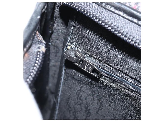 SAINT LAURENT Pochette in Pelle Tela Nera Oro Auth am11073A Nero D'oro - vista 20